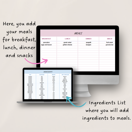7-Day Google Sheets Meal Planner | Auto-Generated Shopping List