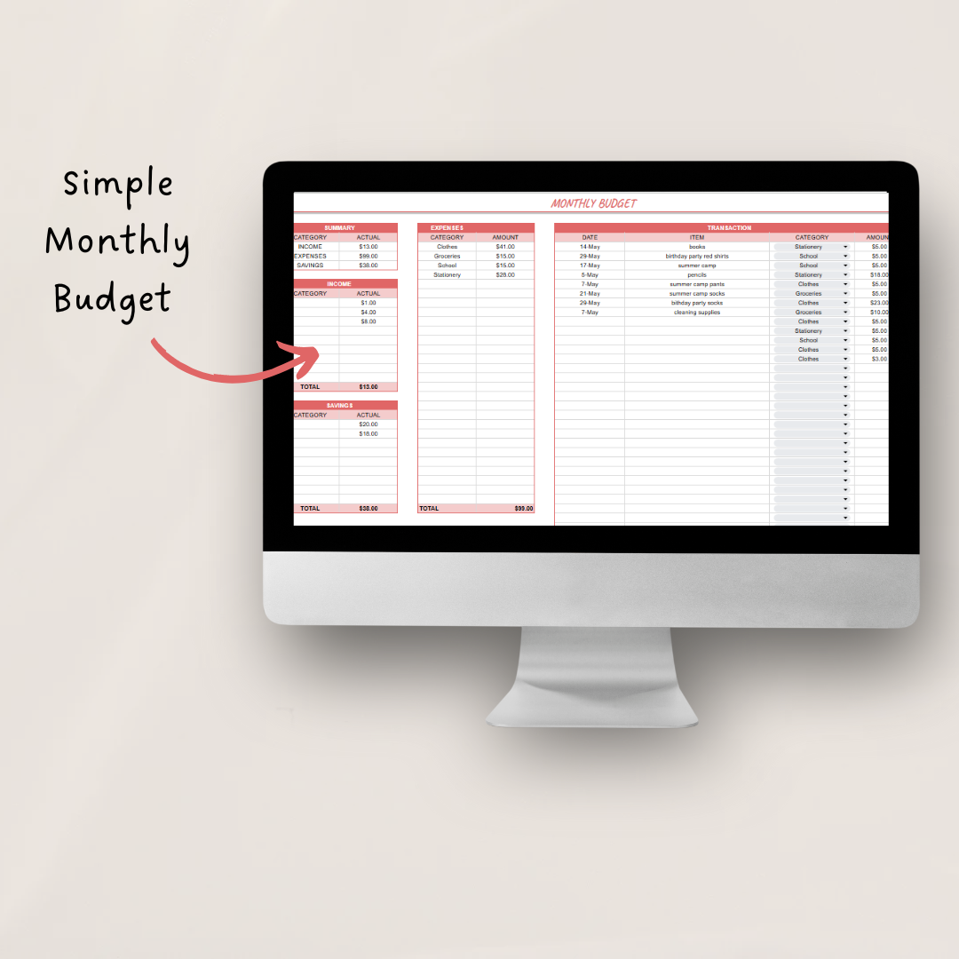 All in one Google Sheets Daily Planner