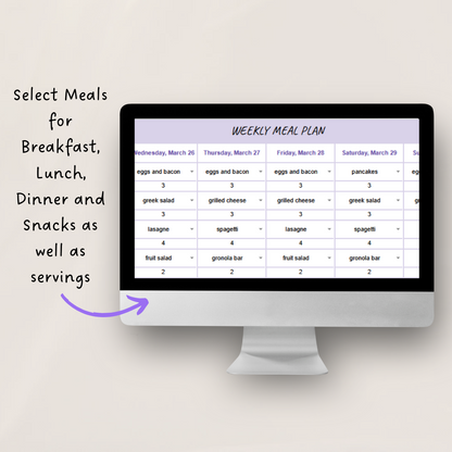 Everything Bundle (Daily Planner & Meal Planner + Automated Grocery List)
